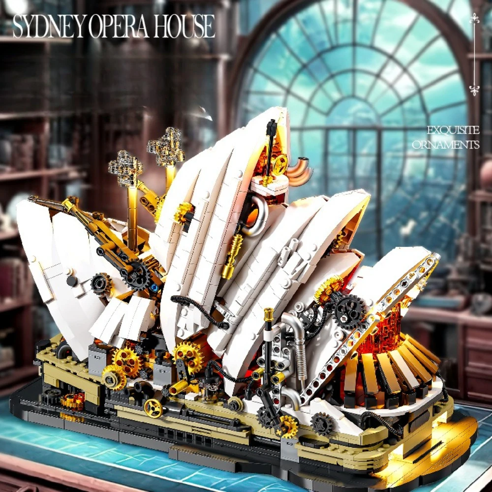 MOC Australia Sydney Opera House Building Blocks Set World Famous Theater Architecture Toys For Children Birthday Holiday Gifts