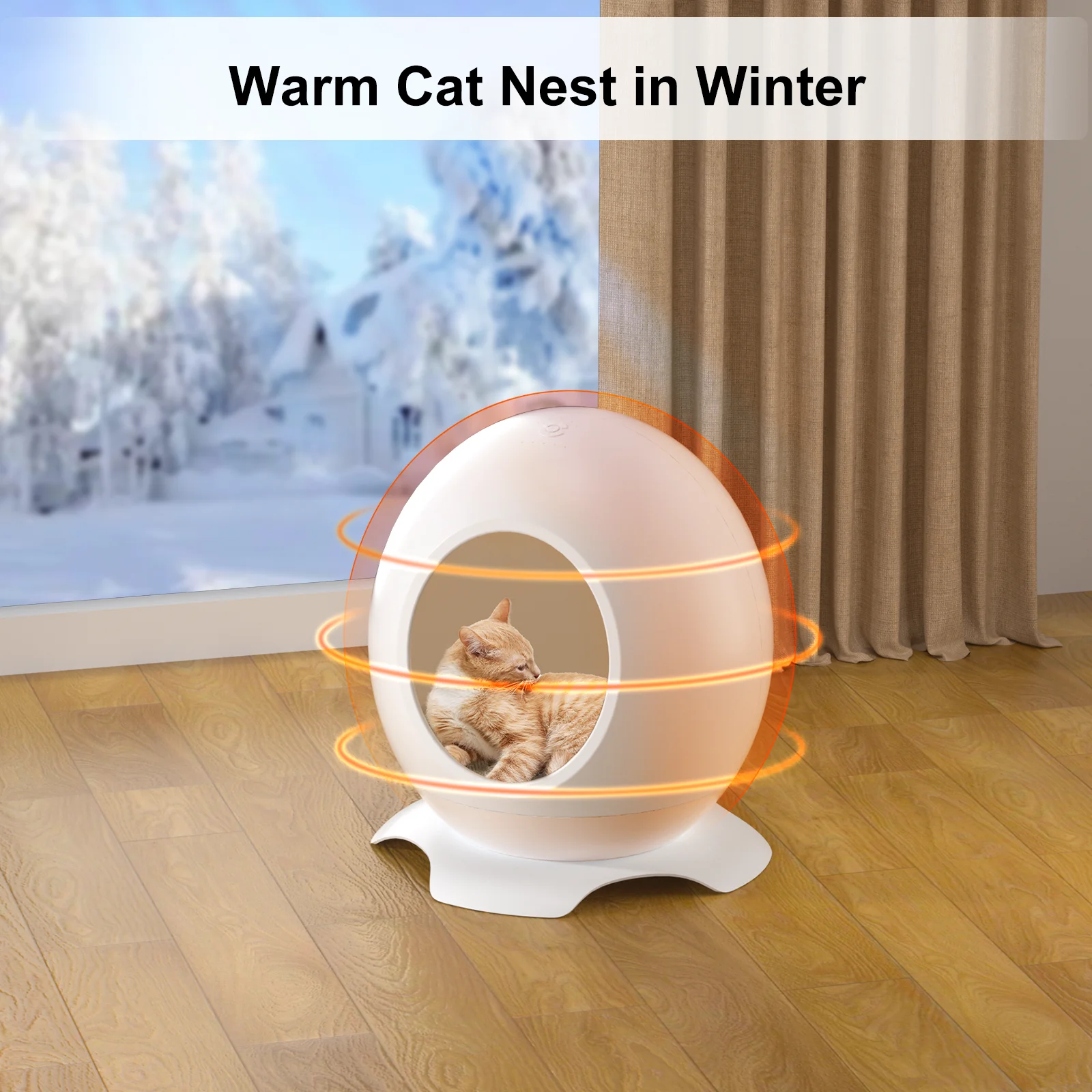 Modern Round Pet Bed for Cats or Small Dogs, Mini Medium Sized Dog Cat Bed Self Warming Autumn Winter Indoor Snooze Sleeping