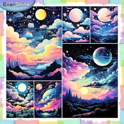 EverShine Landscape Diamond Painting Starry Sky Moon 5D DIY Hobby Mosaic Night New Collection 2023 Embroidery Cloud Wall Art
