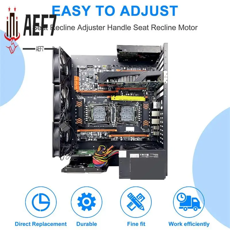 AEF7-Mining Frame Mining ETH Staffa della scheda madre Addensata Bitcoin Mining Rig Custodia Supporto ITX/Mini ATX per 8 GPU
