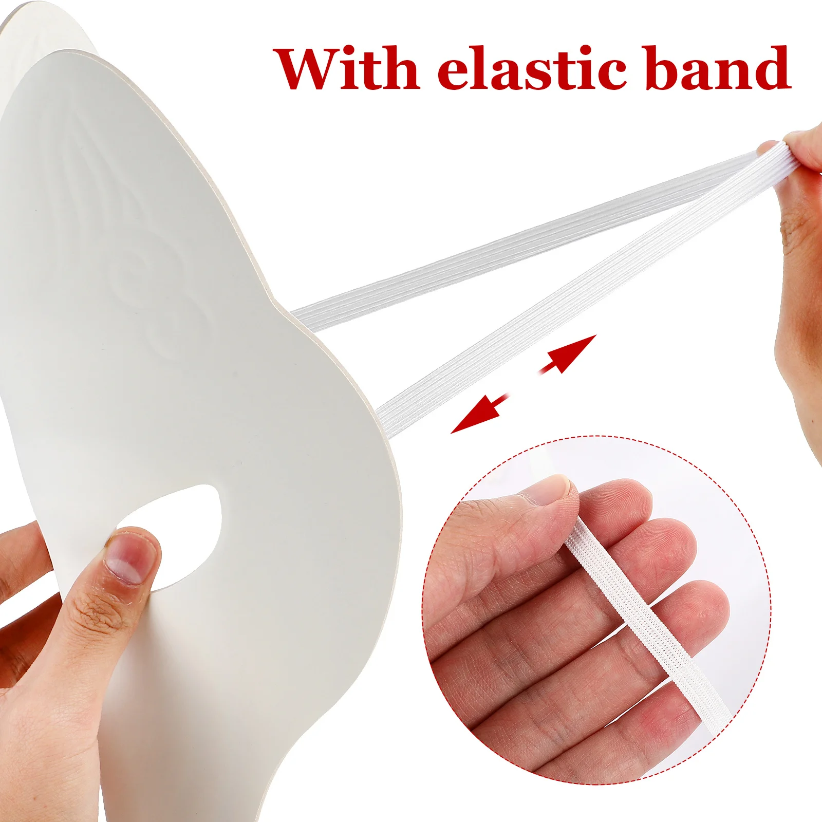 Blanco vosmasker Premium DIY Craft wit dierengezicht met elastische band voor cosplay Halloween Party maskeradekostuum