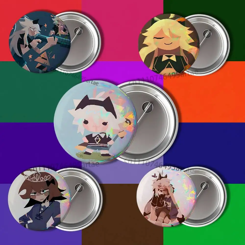 Badges25 32 44 58 75mm Round Cosplay Alice Oliver Katie Agetha Engel circle FPE Pin Bag Decor Fans Collect Friends Gifts Brooch