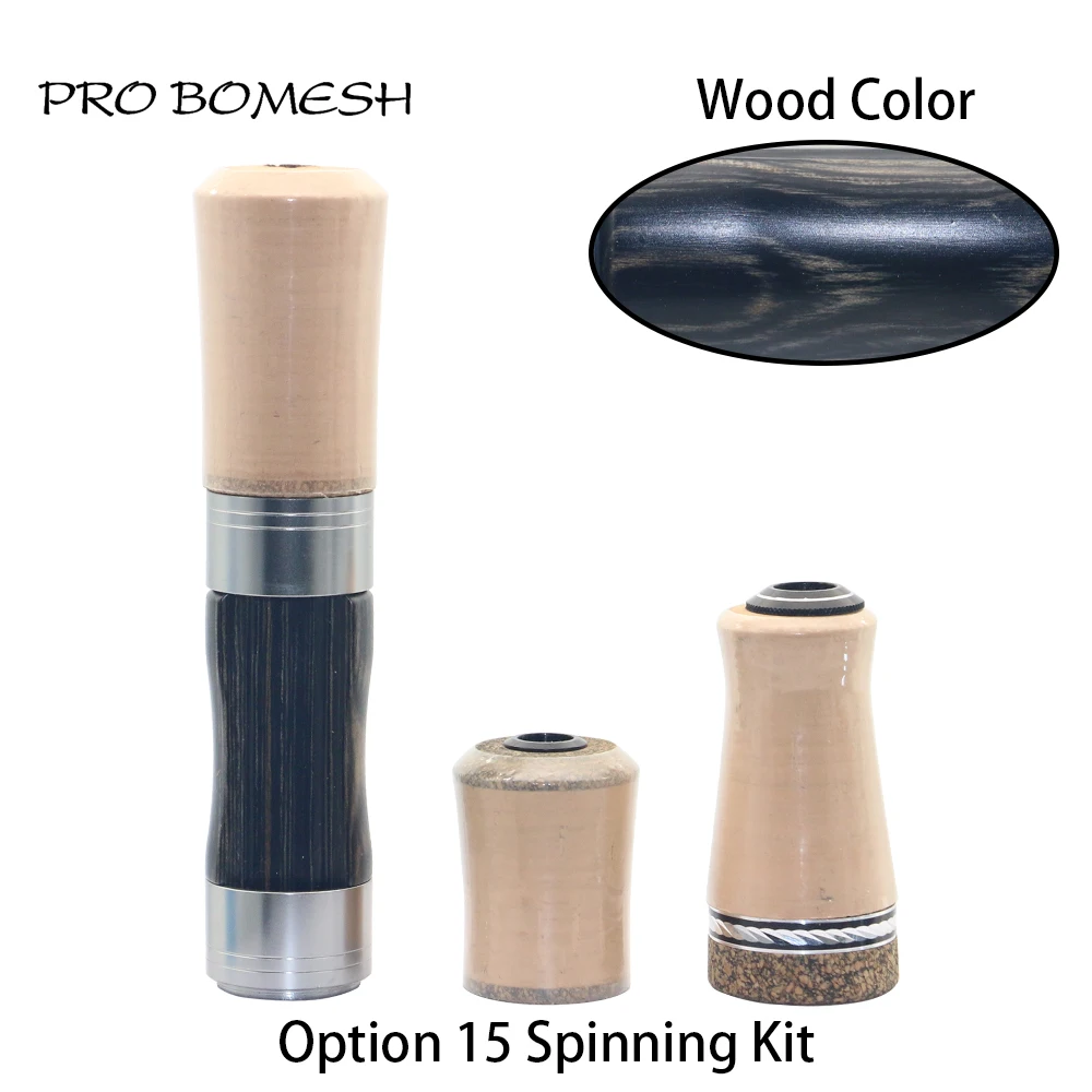 Pro Bomesh Holz Spinning Casting Reel Sitz Split 3A Kork Griff Kit DIY Forelle Angelrute Gebäude Komponente Reparatur Zubehör – Detail 40