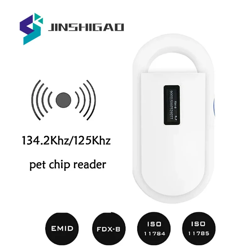 Escáner Digital de mano para identificación de mascotas, lector de Microchip de animales, RFID, recargable