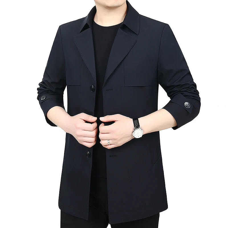 Chaqueta cortavientos para hombres de mediana edad, de alta calidad, a la moda y bonita, ropa holgada e informal de primavera y otoño, papá bu