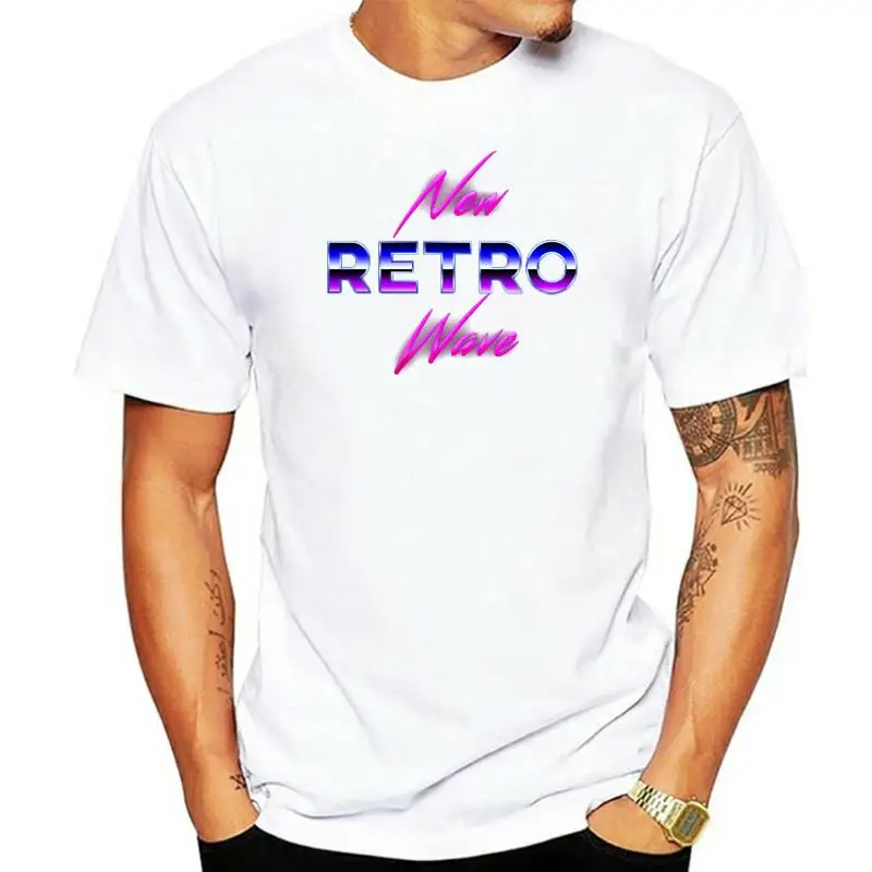 Men tshirt  New Retro Wave   80s   T Shirt Printed T-Shirt tees top