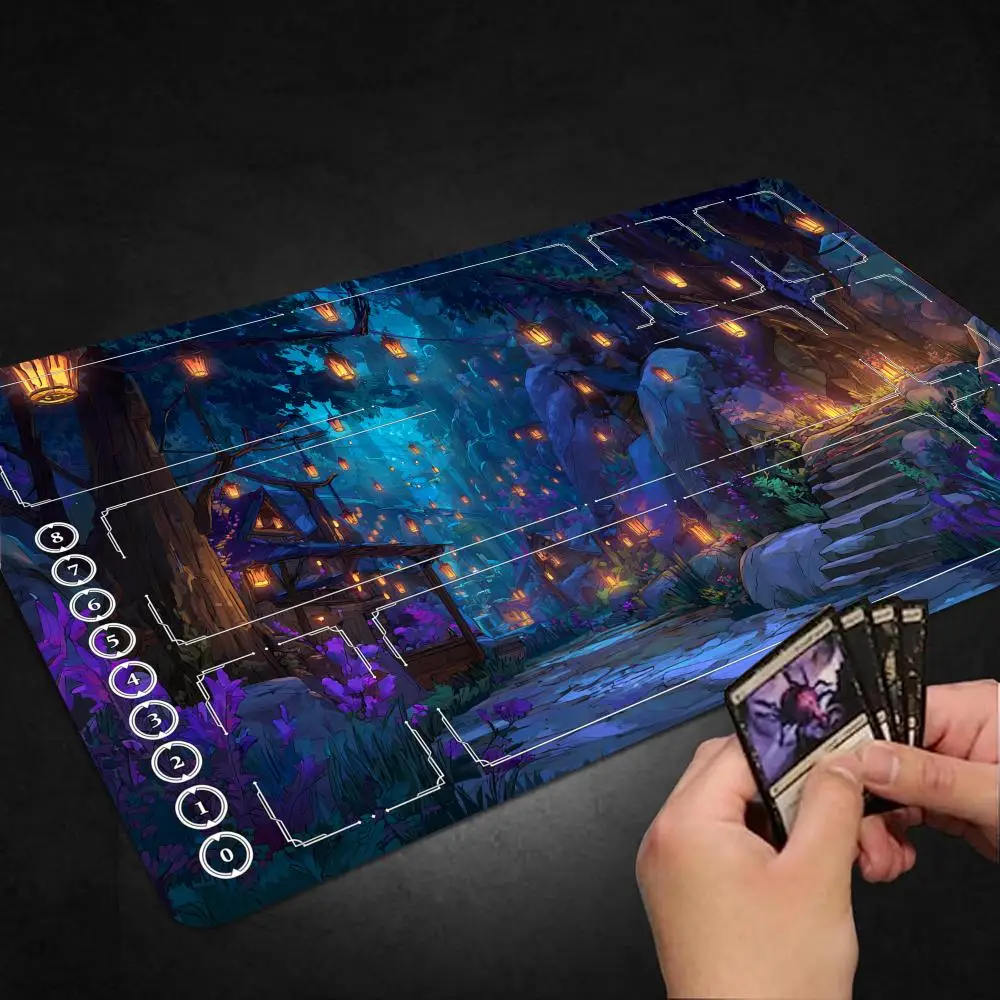 

Волшебный коврик для мыши 350*600 мм, коврики для карт в стиле аниме, коврики для карт «сделай сам», Battlefielded Kaisa Card, боевой коврик для одного игрока, настольная игра, боевой игровой коврик