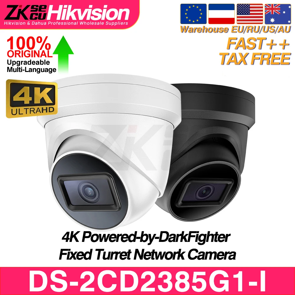 

Hikvision Original 8MP 4K IP Camera DS-2CD2385G1-I Powered-by-DarkFighter Fixed H.265+ 30m IR IP67 WDR POE Video Surveillance