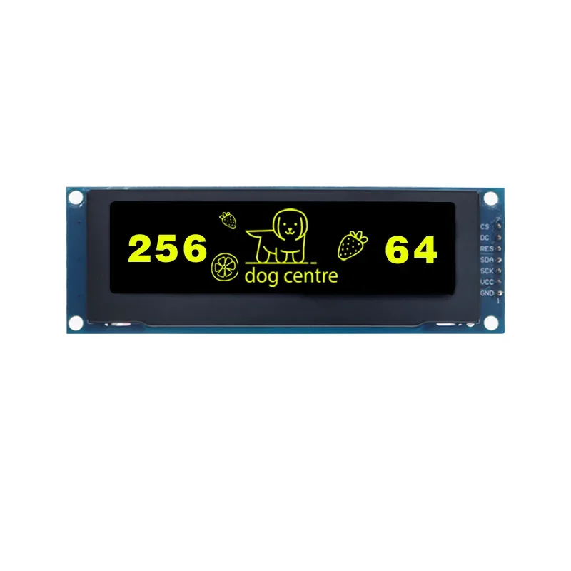 3.12 inch OLED Display Module, 256x64 , 7 pin SPI Interface, SSD1322 Serial Display