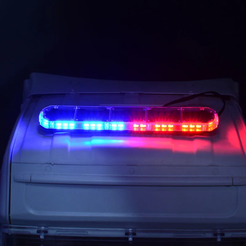 Simulated Red and Blue Flash Light Multi-mode Lighting for 1/14 Tamiya RC Truck SCANIA 770S 56368 for VOLVO FH16 ACTROS 3363 Car