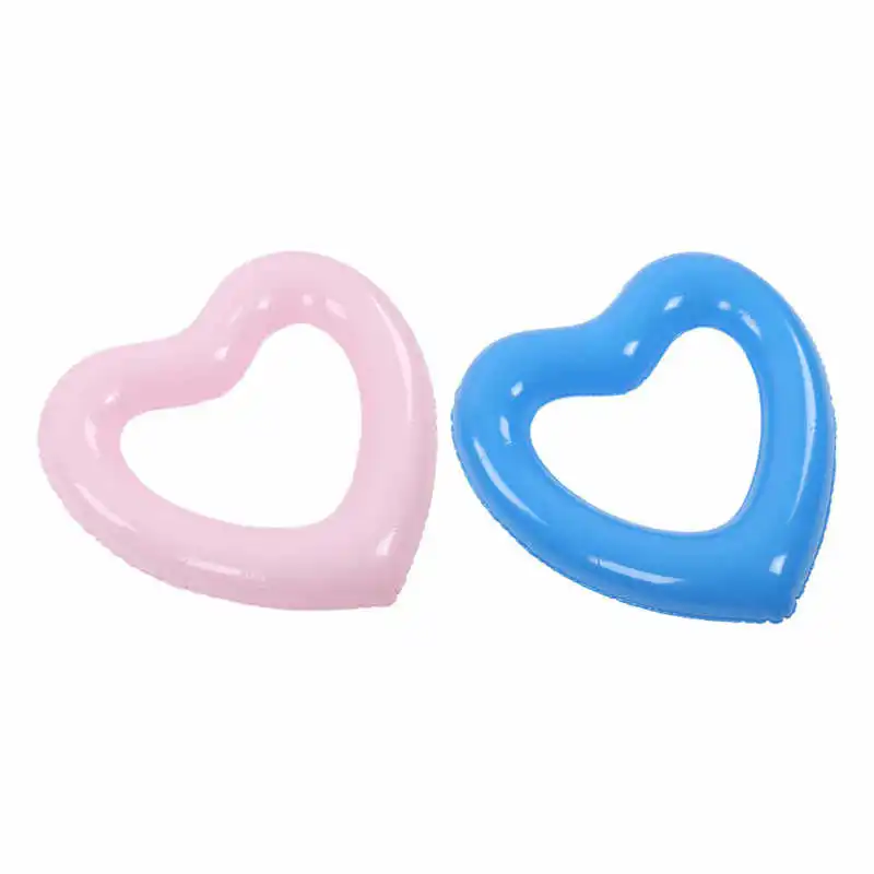 Heart Shape Inflatable Swimming Ring 45cm Thick Tear Resistant PVC Material Inflatable Pool Float Swim Rings Dropshipping