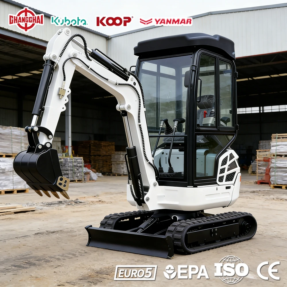 

Mini Excavator 1.2Ton Multifunctional Construction 1.0Ton 1.7Ton Diggers Europe EPA Euro 5 CE Manufacturer Direct Sales