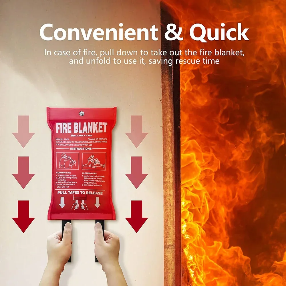 Feuer Decke Fiberglas Feuer Notfall Decke Unterdrückung Decke Flammhemmende Decke Notfall Überleben Sicherheits Abdeckung – Detail 2