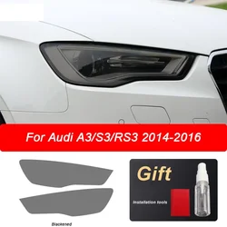 For Audi A3 8V A4 B8 B9 A5 A6 C8 A7 A8 D4 TT E-tron R8 Car Headlights Tint Smoked Black Protective Film TPU Sticker Accessories