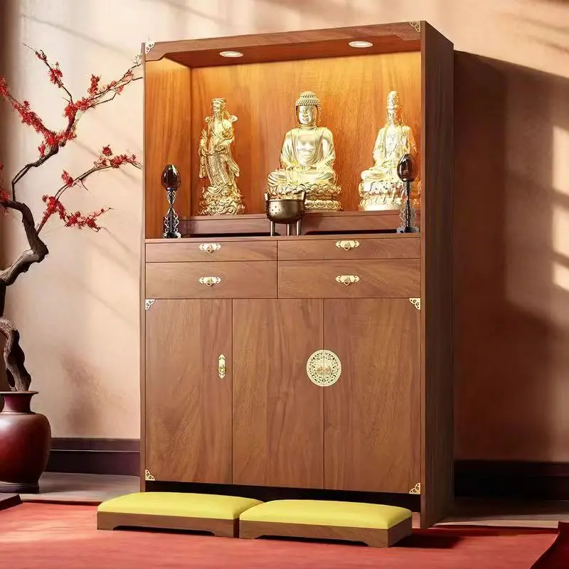 SGF Buddhist niche stand cabinet Guanyin Buddha statue offering table God of Wealth cabinet