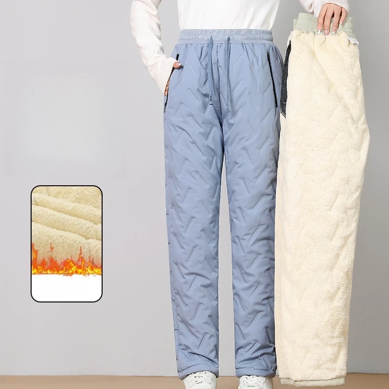 Windproof Men's Fleece Lined Pants Thermal Winter Trousers Thickened Joggers Sweatpants for Men Large Size Men's Clothing