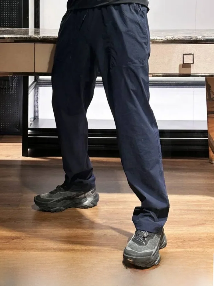 Quick Dry 3D Cutting Straight Leg Casual Pants Men's Outdoor Lightweight Spring Summer Breathable Comfortable Nylon Trousers