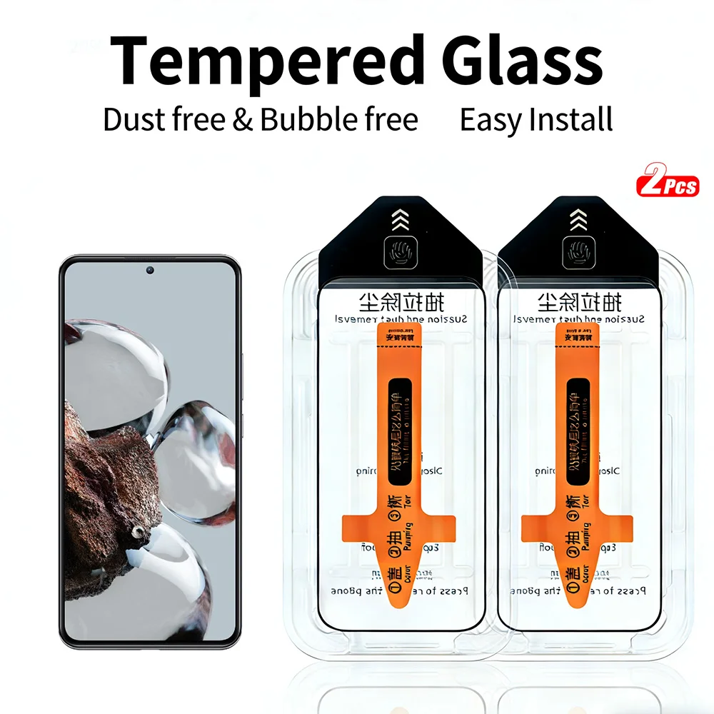 2Pcs Tempered Glass…