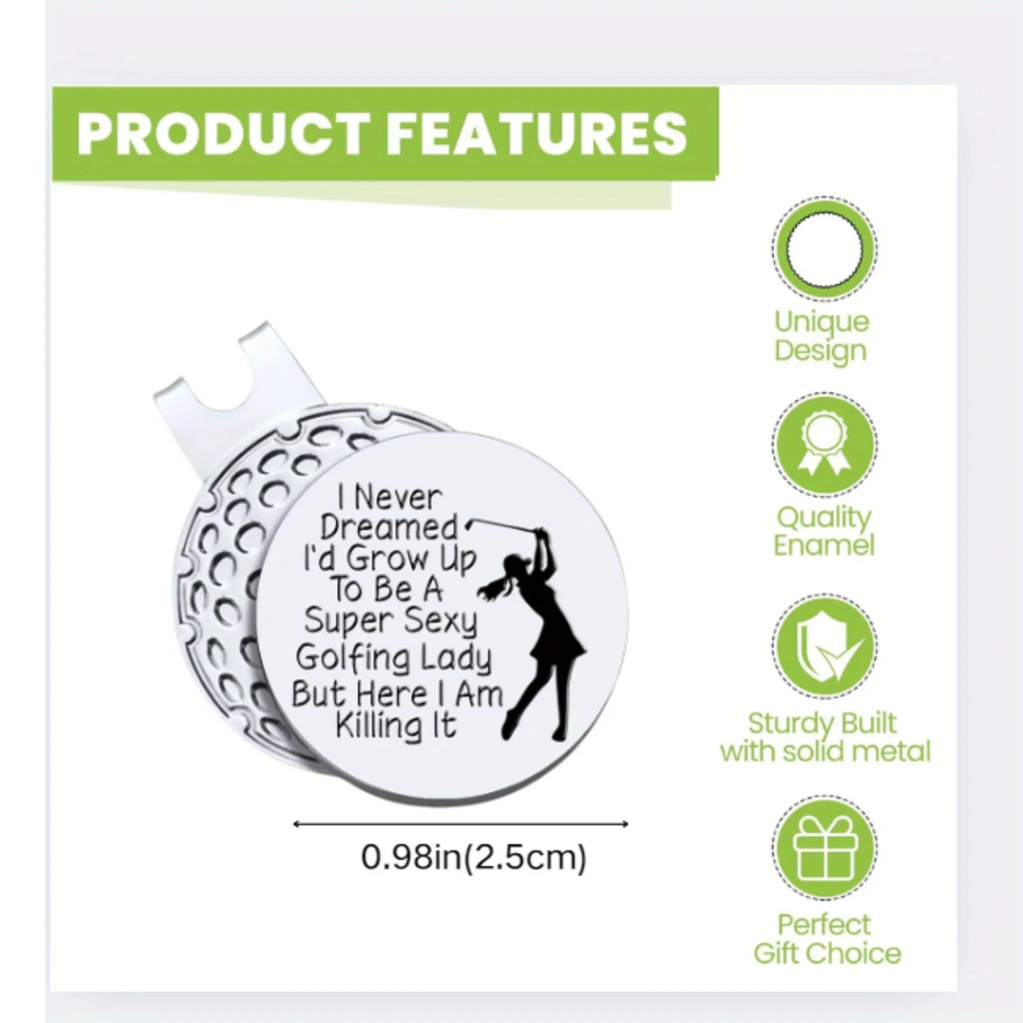 أنا لم أحلم أبدًا معرف يكبر ليكون سوبر مثير جولف سيدة كرة جولف ماركر مضحك جولف هدية للمرأة عيد الميلاد جولف ماركر هدية #5