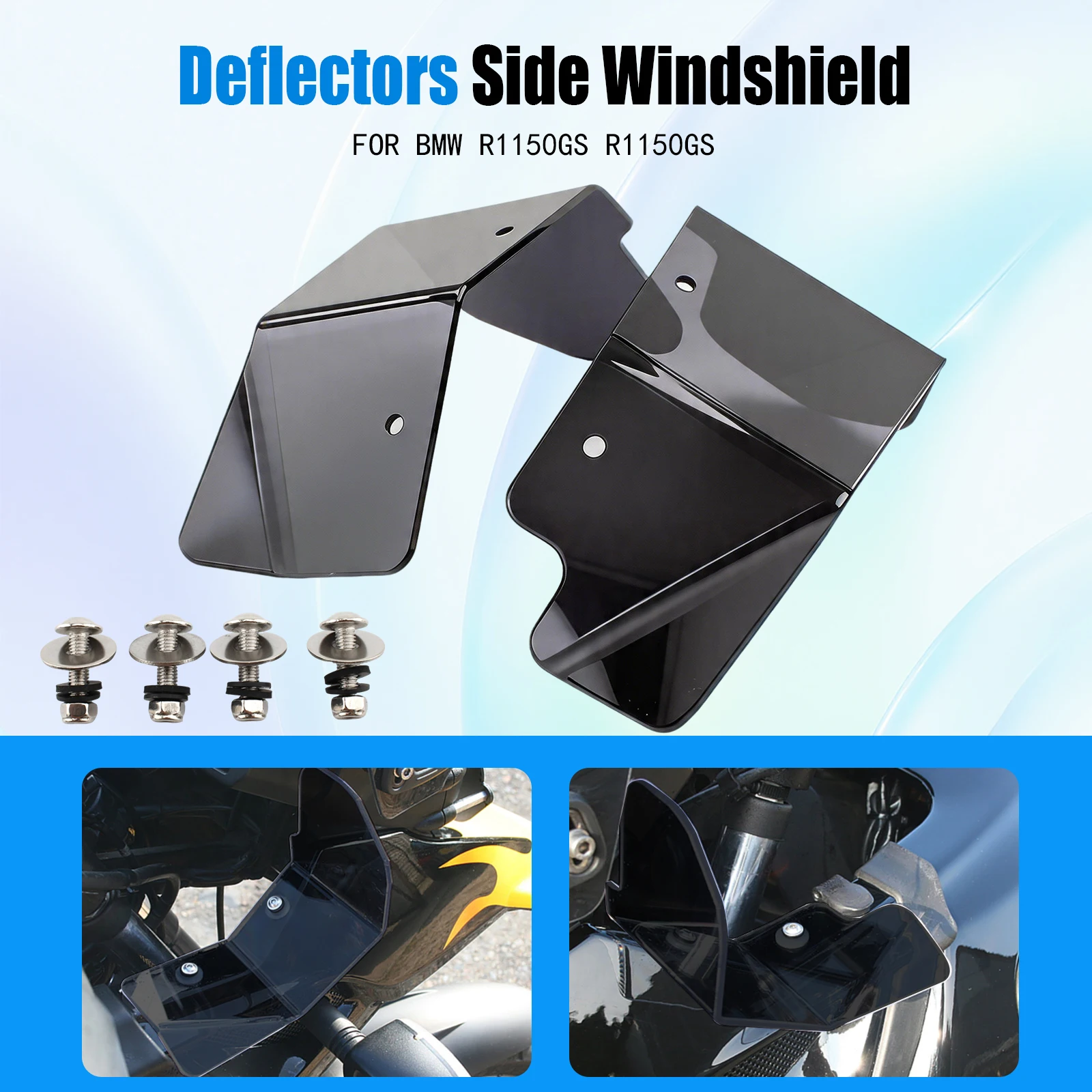 Motorcycle Side Windshield Windscreen Wind Deflector HandShield Handguard For BMW R1150GS R1150GSA