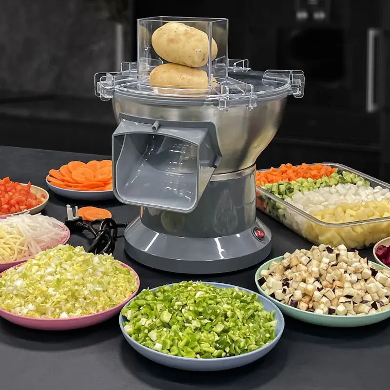 Affettatrice elettrica Grattugia elettrica Verdure morbide e dure Tagli di melone cubi Frutta Tagliatrice per alimenti affettatrice