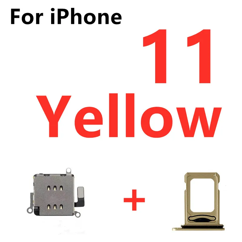 Dual Sim Card Reader Connector Flex Ribbon Cable For iPhone 11 XR Sim Card Tray Slot Holder