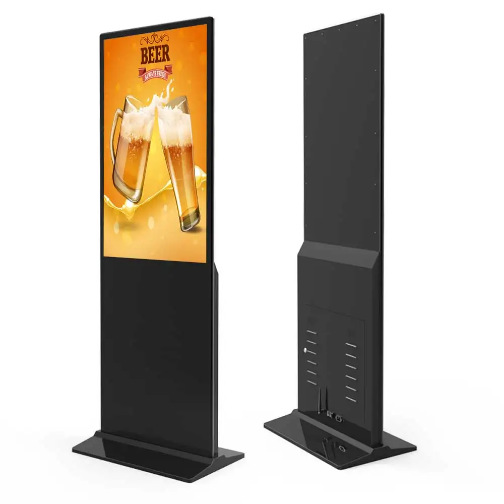VETO 43 49 55 Inch Indoor Verticale Touch Kiosk Totem Android PC LCD Digital Signage Display Reclameschermen