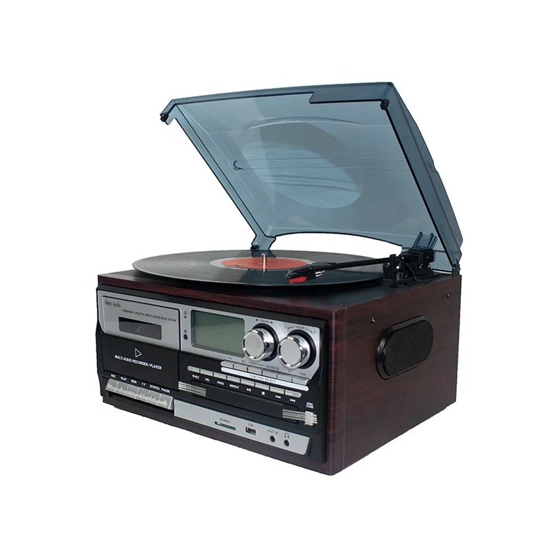 Retro Stereo System with CD Player FM Radio Aux in with USB MP3 cassette player OEM Color