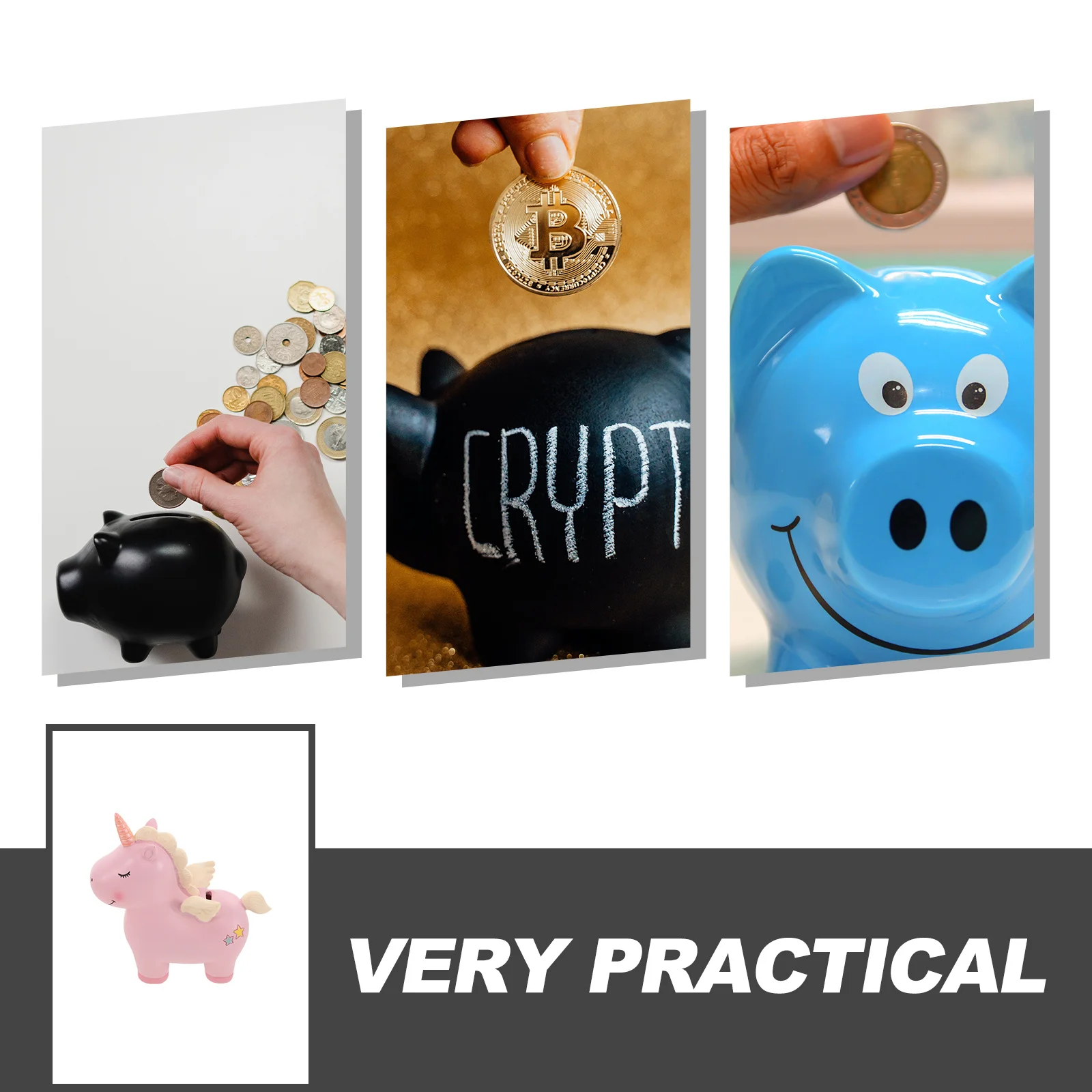 Einhorn-Sparschwein, glatte Oberfläche, hochwertige Qualität, langlebig, für Kinder und Mädchen, schönes schickes Geburtstagsgeschenk, Sparschweine für Kinder