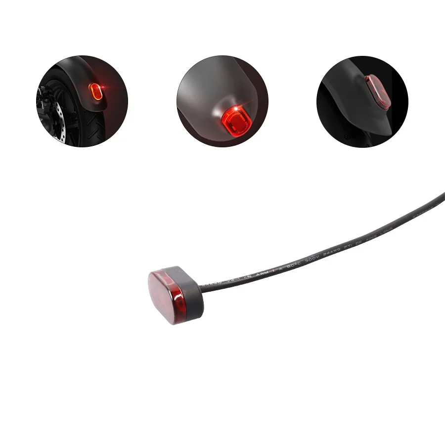 Fender conjunto de luz traseira para xiaomi m365/m365 pro/1s com amortecedor de choque almofada de amortecimento de vibração porta de carregamento da bateria caso poeira plug