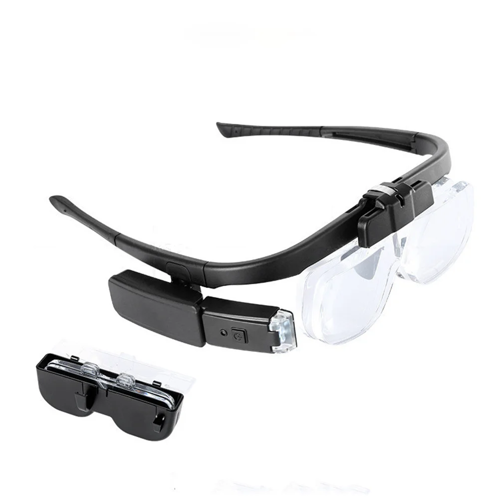 USB Rechargeable Reading Glasses Magnifier 1.5X 2.0X 2.5X 3.5X 4.0X 4.5X For Reading Illuminated Magnifier Magnifying Gl