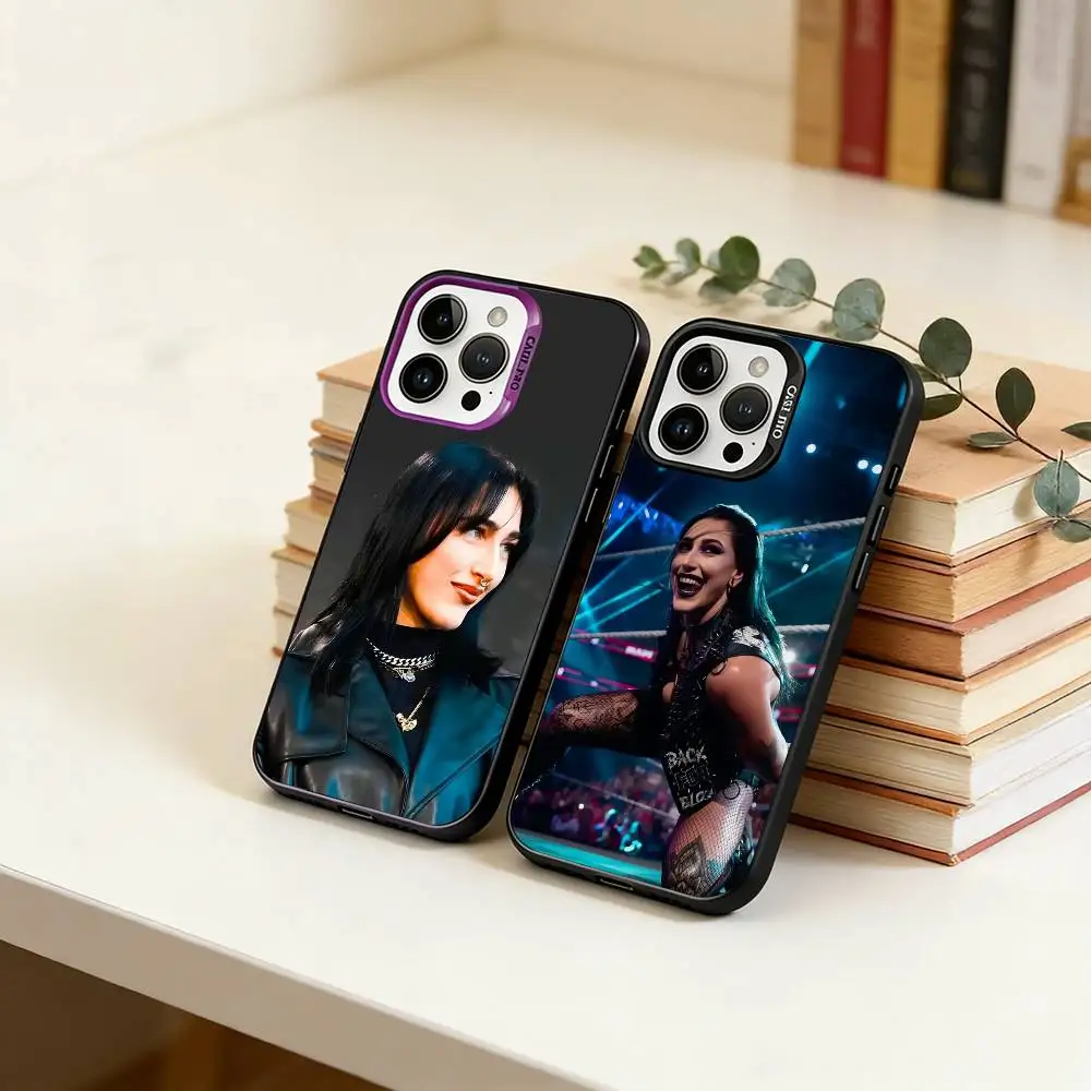 

Rhea Ripley-R Phone Case For iPhone 17,16,15,14,13,12,11 Plus,Pro Max,XS,Colorful Silver Black Cover