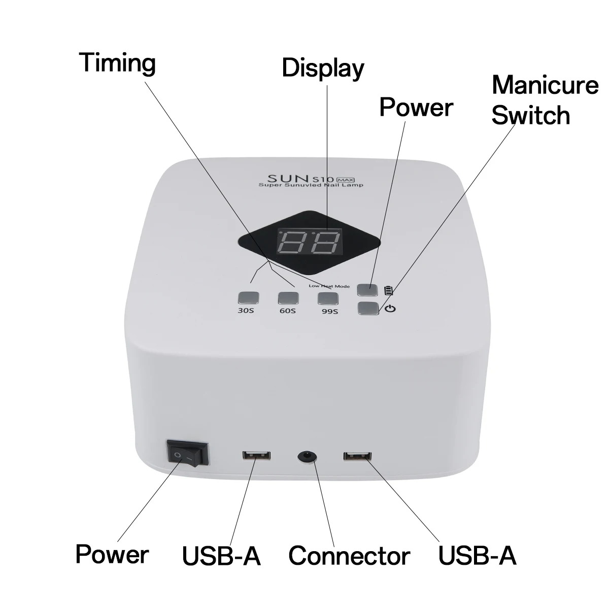 Tfscloin-充電式UV LEDネイルランプ,コードレスネイルドライヤー,内蔵バッテリー,速乾性硬化,あらゆるタイプ,120W