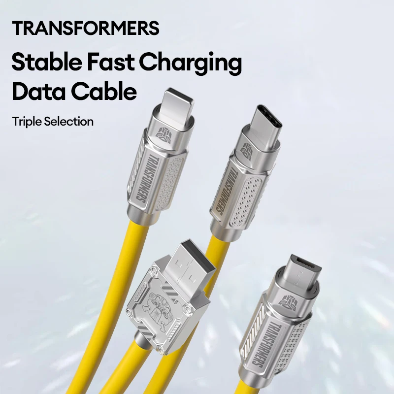 Transformador TF-A03 Cable de carga rápida 3 en 1, Cable de carga USB para teléfono móvil, cargador súper rápido, Cable de datos rápido tipo C/Mrico