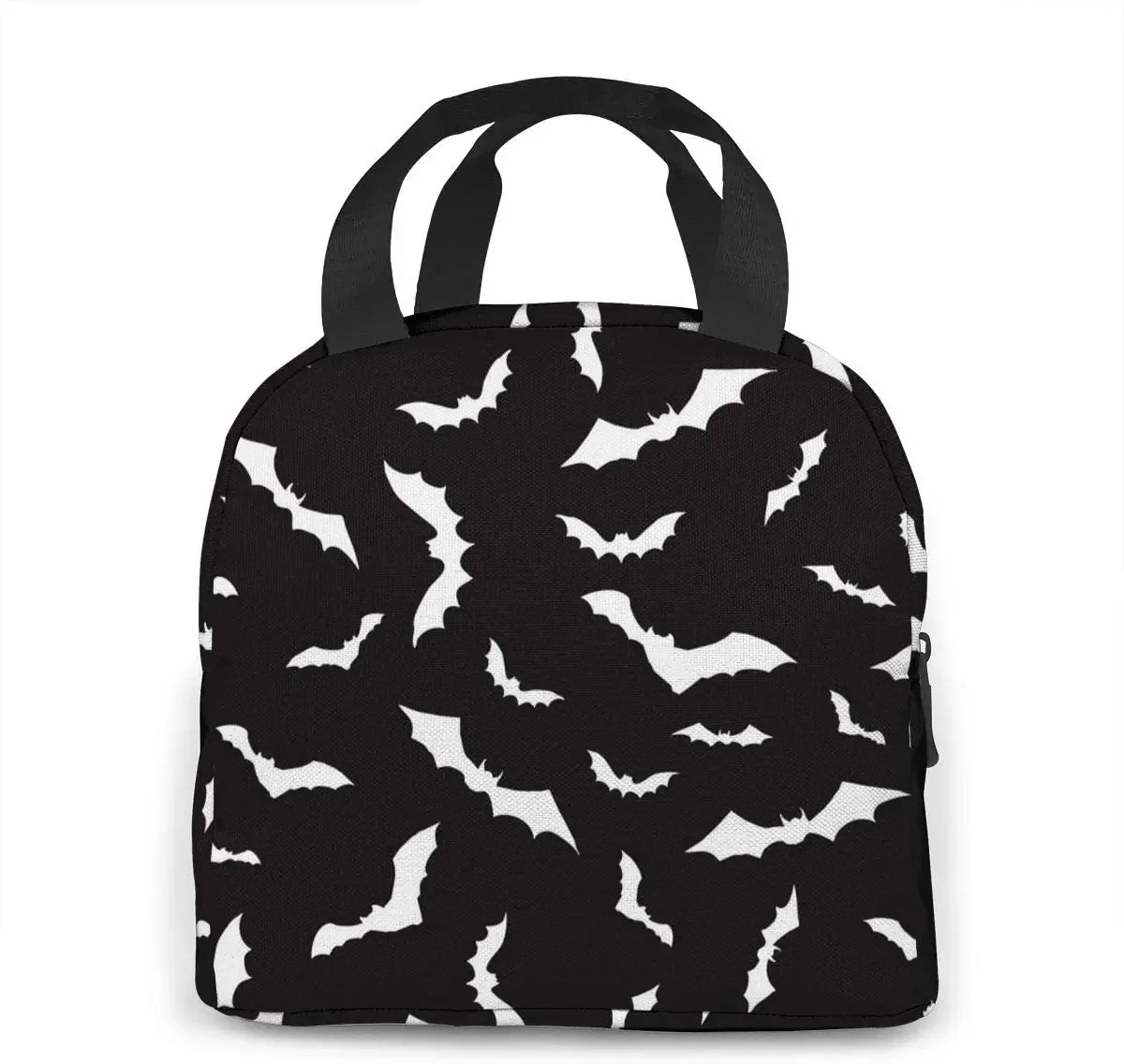 Halloween Bat Lunch Bag Insulated Lunch Box Cooler Tote for Picnic Camping Work Travel