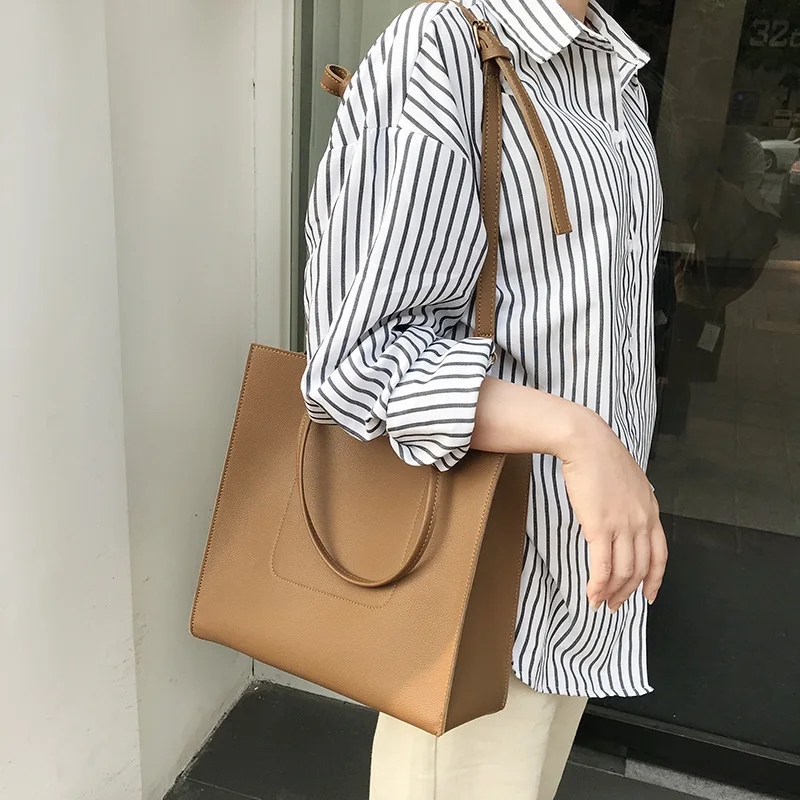 Women's Crossbody Bag Handheld Tote Bag Composite New Fashion Versatile Casual Large Capacity Solid Color Simple and Advanced