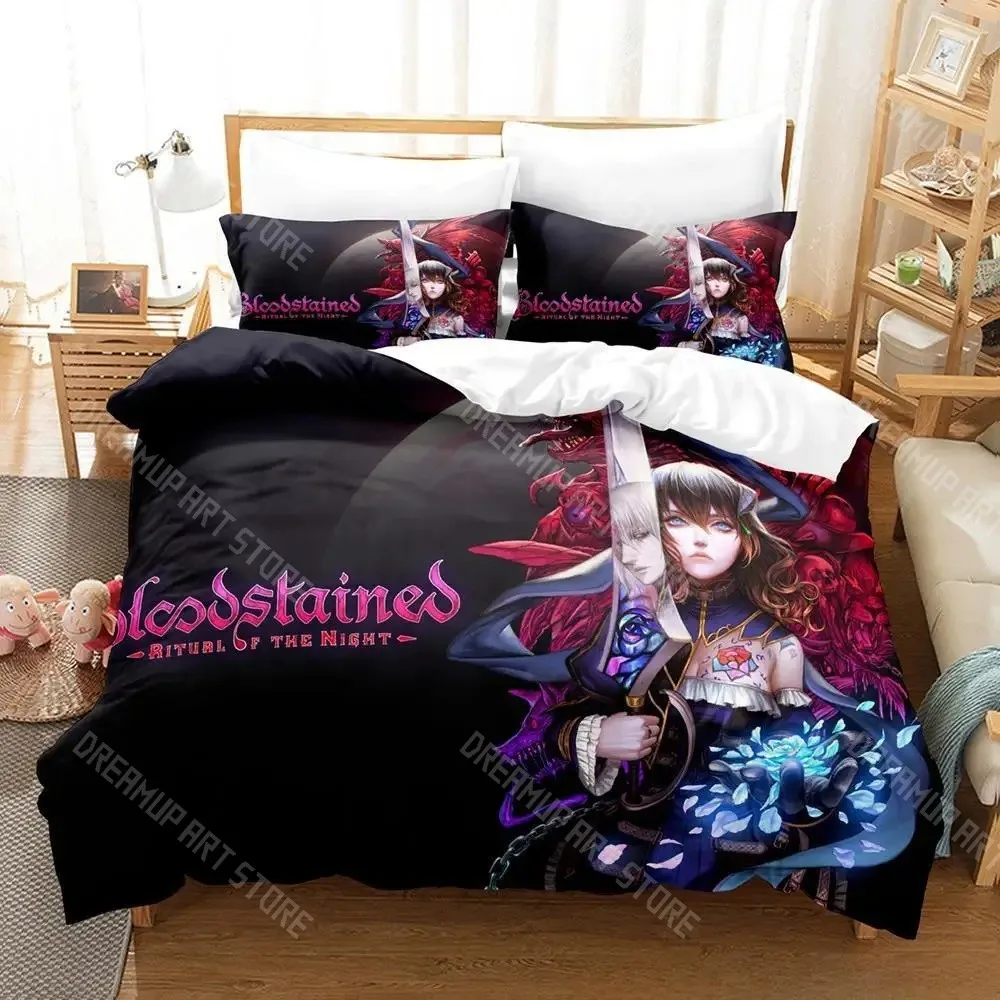 3D Printed BLOODSTAINED RITUAL OF THE NIGHT Bedding Set for Boys Girls Duvet Cover Twin Queen King Full Single Double Sizes