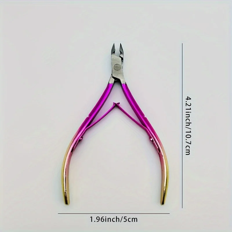 1개 스테인리스 스틸 발톱깎이 직선형 블레이드 내성발톱 및 두꺼운 손톱용 날카로운 끝부분 각질 제거기, 매니큐어 페디큐어