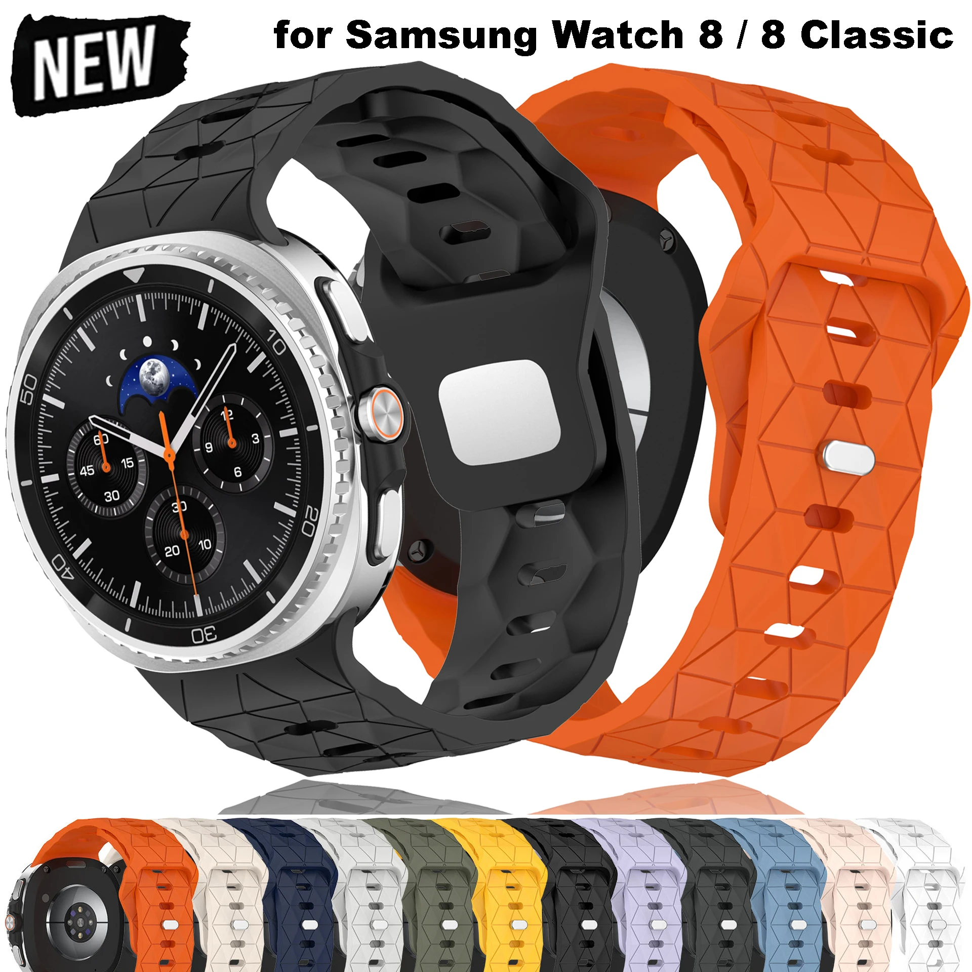 

Silicone watch band for Samsung Watch 8 Classic strap Breathable Wristband for Galaxy Watch 8 44mm 40mm 2025 Bracelet Accessorie