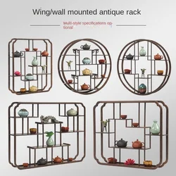 Solid Wood Chinese Antique Rack Multi-treasure Pavilion Wall Tea Shelf Shelf Display Rack
