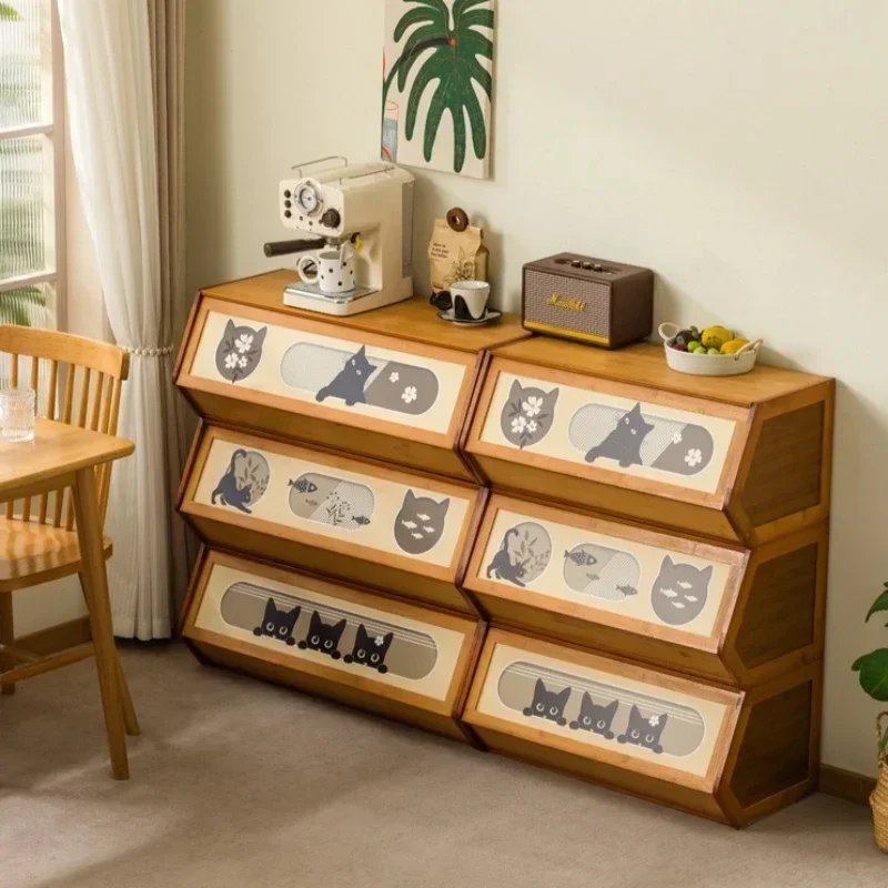 Multi-functional Bookcase Low bookshelf Shelf Locker Bookcase sliding door group Household combined floor storage