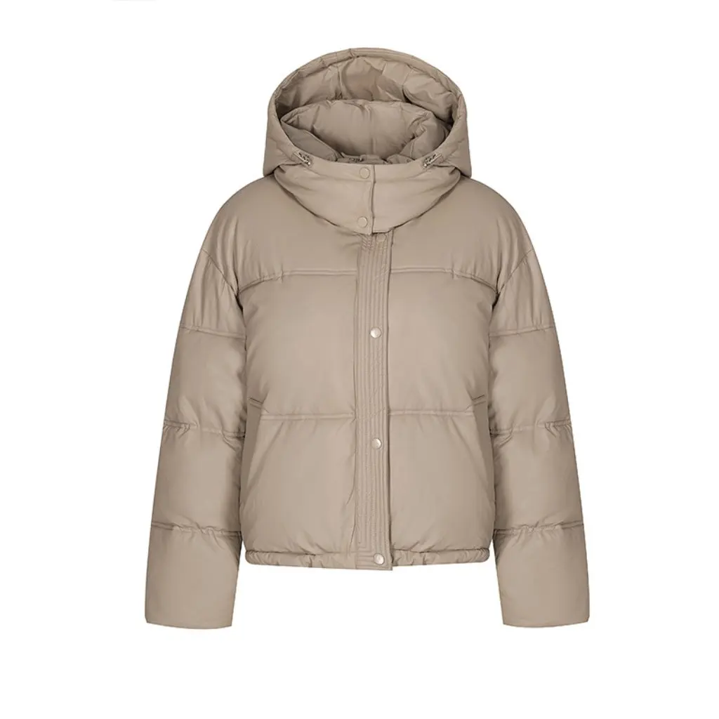 

Женская зимняя теплая куртка на хлопковой подкладке, короткое толстое пальто из искусственной кожи, не требующее стирки в европейском и американском стиле, новинка