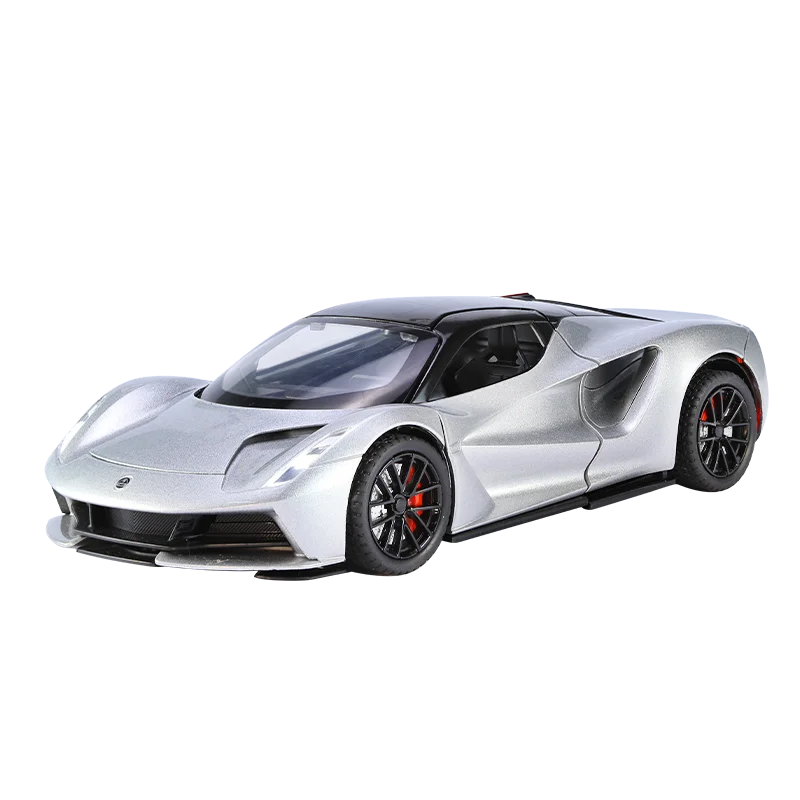 Lotus Evija-supercoche de aleación fundido a presión, modelo de coche de juguete con sonido y luz, juguete coleccionable para niños, regalo de