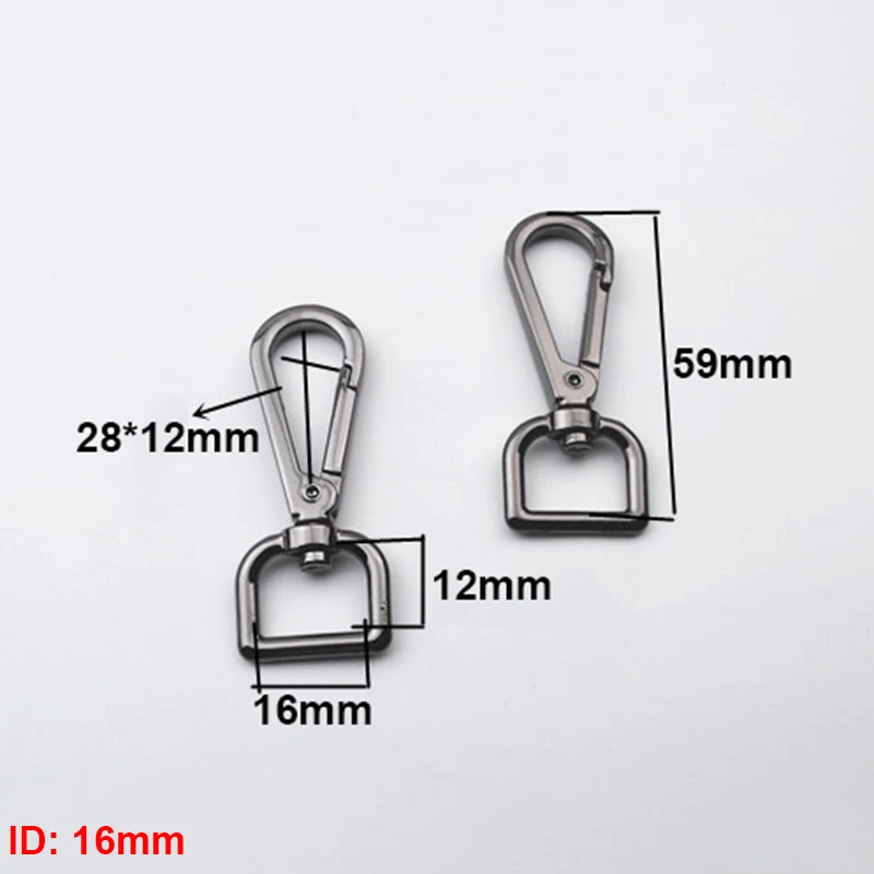 1pcs Metal Swivel Eye Snap Hook Trigger Clasps Clips for Leather Craft Bag Strap Belt Webbing Keychain Hooks Length 60mm 2-3/8