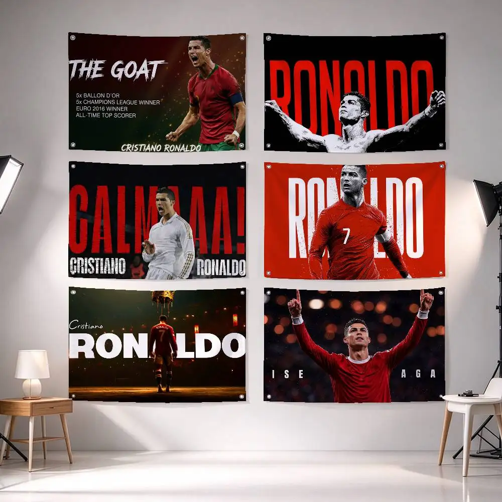 C-CR7 Cristiano Ronaldo Football  Flags Wall Hanging Tapestry Outdoor Garage Room Decorative flag Background Blanket