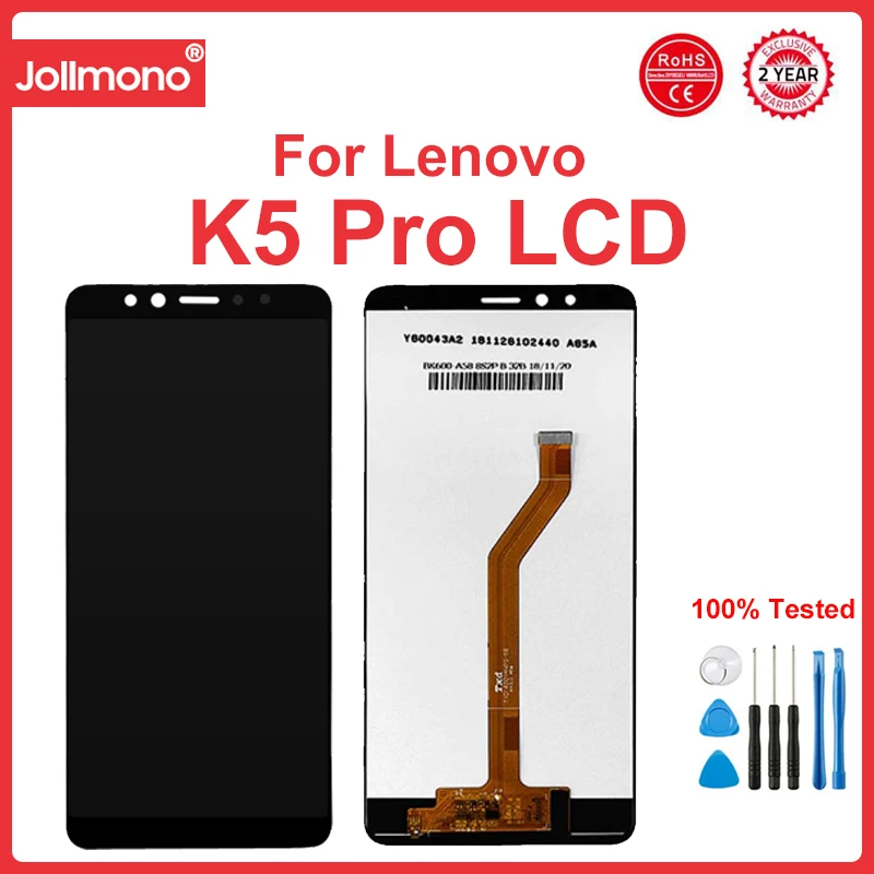 

5.99 inch For Lenovo K5 Pro L38041 LCD Display and Touch Screen Digitizer Assembly Replacement Tested LCD L38041