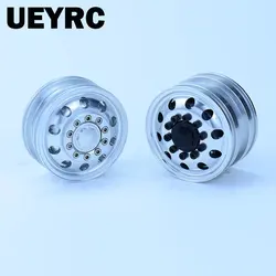 2pcs Metal Front/ Rear Wheel Hubs Drive/Bearing Rim for 1/14 Tamiya RC Dump Truck Tipper Trailer SCANIA 770S VOLVO BENZ MAN Car