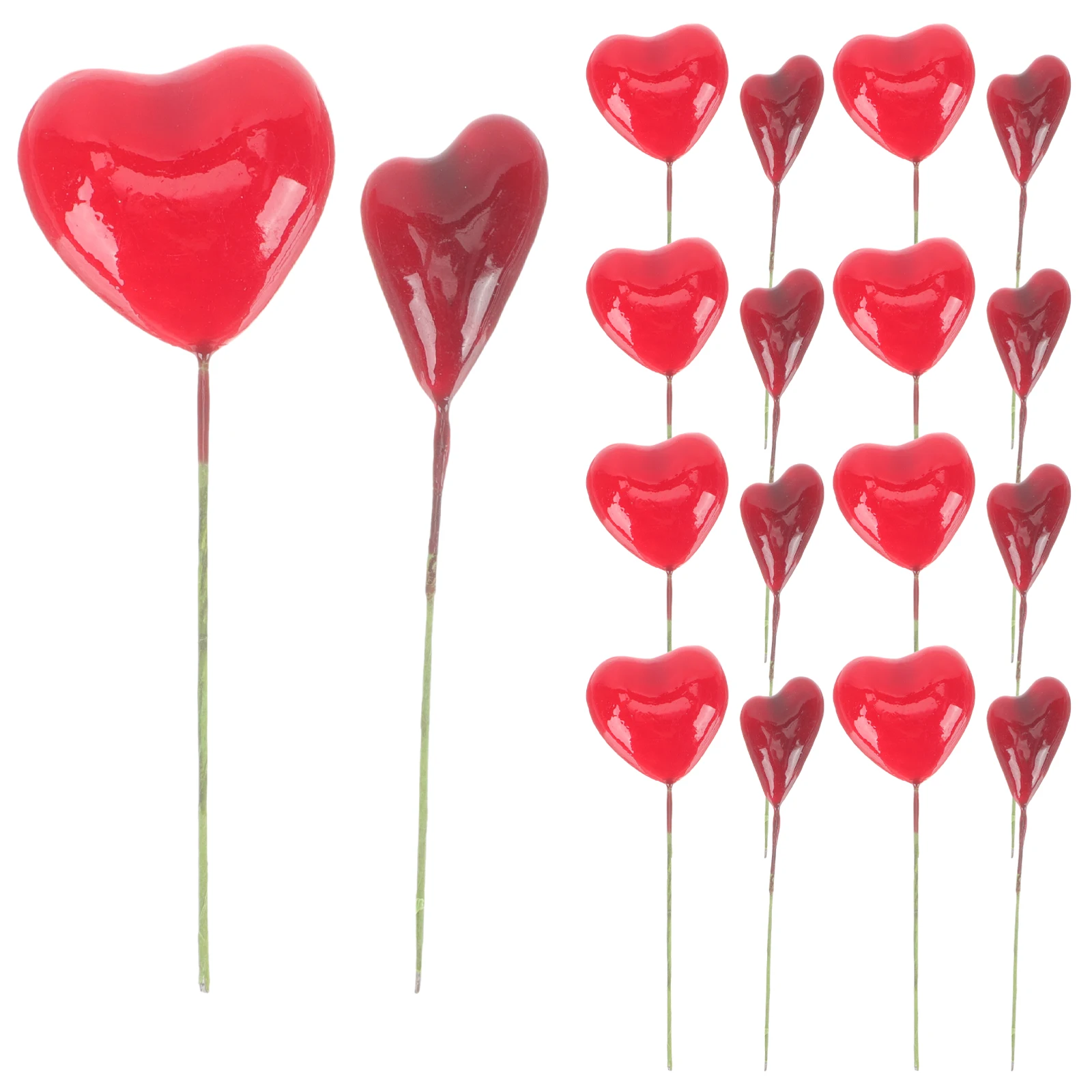 

40 Pcs Heart Shaped Wedding Party Favors Decorative Cupcake Toppers Cake Picks Fruit Inserts Valentine Dessert Decorations