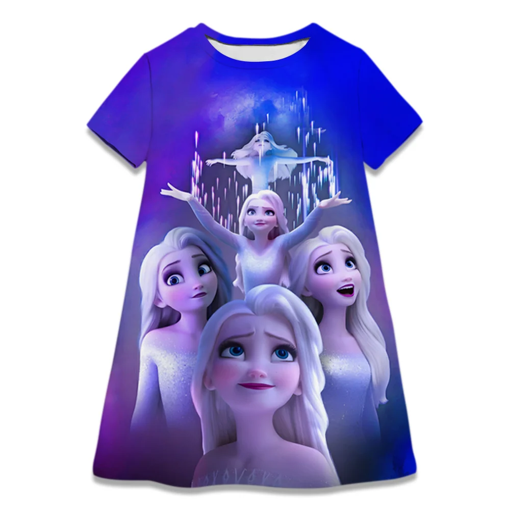 Vestido de princesa Elsa y Anna de Frozen de Disney para niñas de 2 a 8 años, vestidos de fiesta de cumpleaños, gran oferta