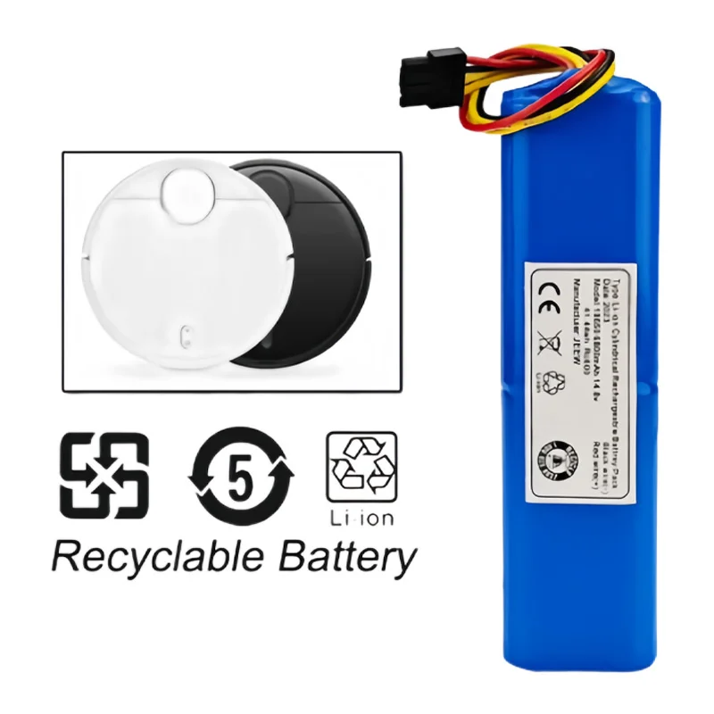 Battery for Xiaomi Robot Vacuum Cleaner, 14.8V, 6800mAh, Lenovo Lydstro R1 G2, Lenovo T1 Pro, T1S Pro, New